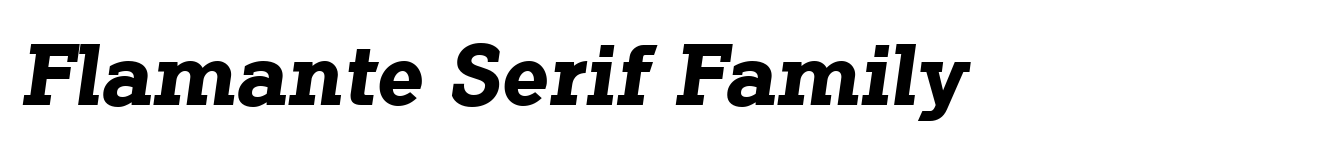 Flamante Serif Family